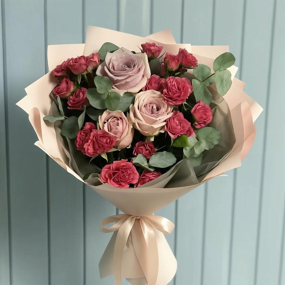Букет цветов из: Гвоздики и Розы в Васютино