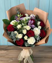 Букет цветов из:  Розы и Альстромерии #REPLACE_PRED# Васютино