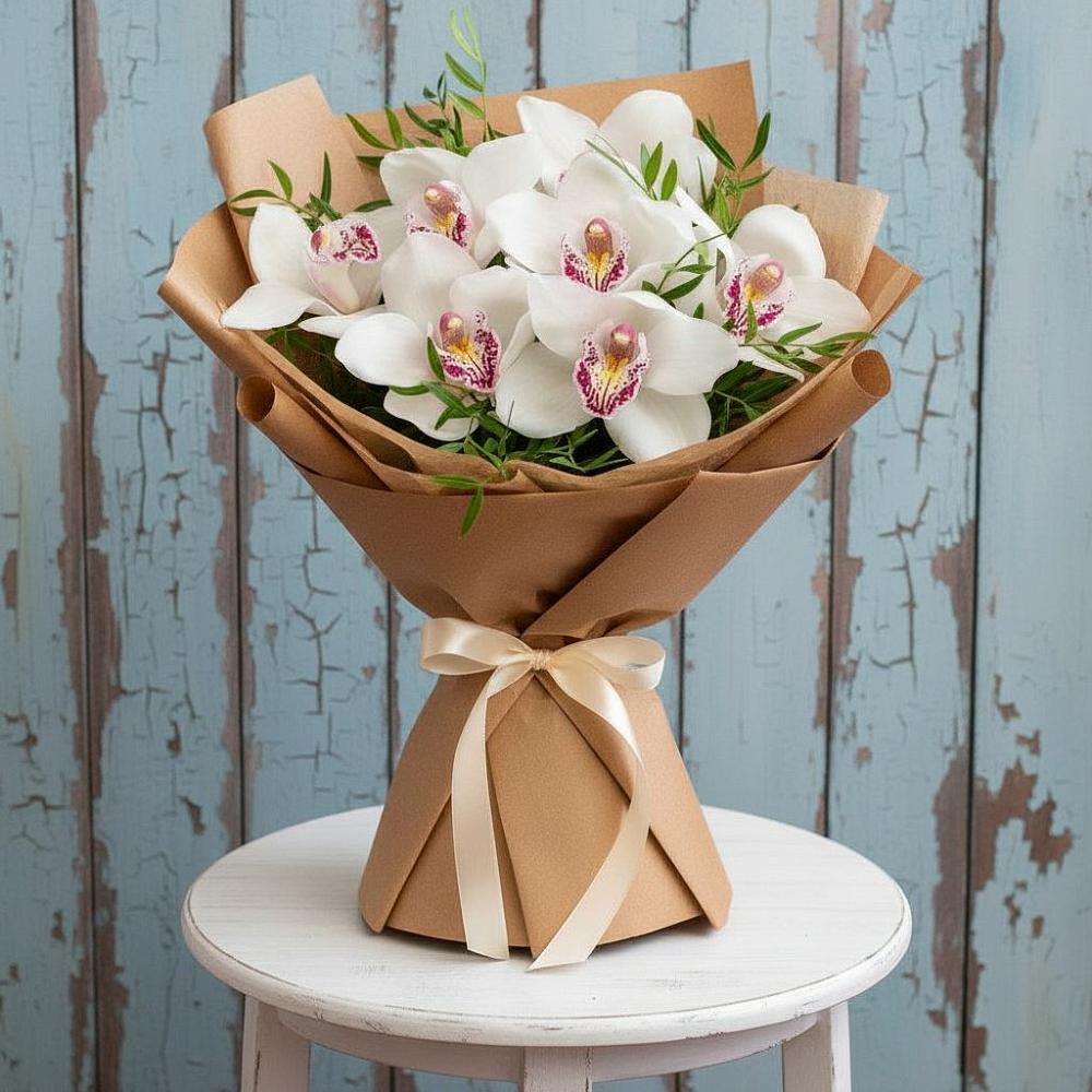 Букет цветов из: Орхидеи и Розы в Васютино