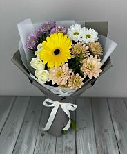 Букет цветов из:  Розы, Герберы и Хризантемы в Васютино