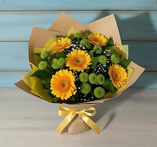 Букет цветов из:  Герберы и Хризантемы #REPLACE_PRED# Васютино