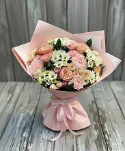 Букет цветов из:  Гвоздики, Розы и Хризантемы в Васютино