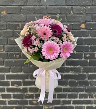 Букет цветов из:  Герберы и Хризантемы #REPLACE_PRED# Васютино