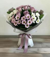 Букет цветов из:  Хризантемы и Розы в Васютино