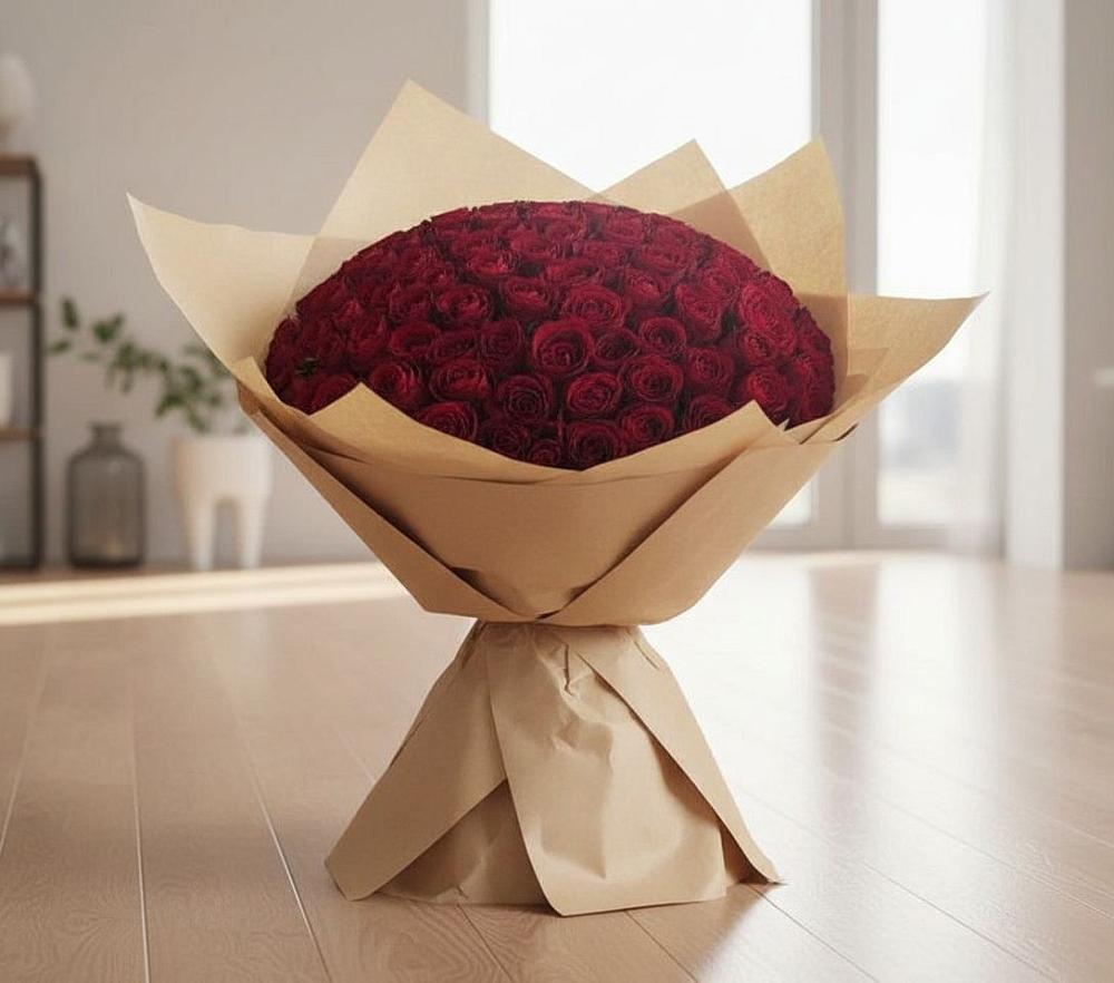 Букет 101 Красная роза в Васютино