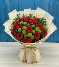 Букет цветов из:  Розы и Хризантемы в Васютино