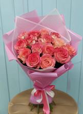 Букет 15 Розовых роз Равель в Васютино