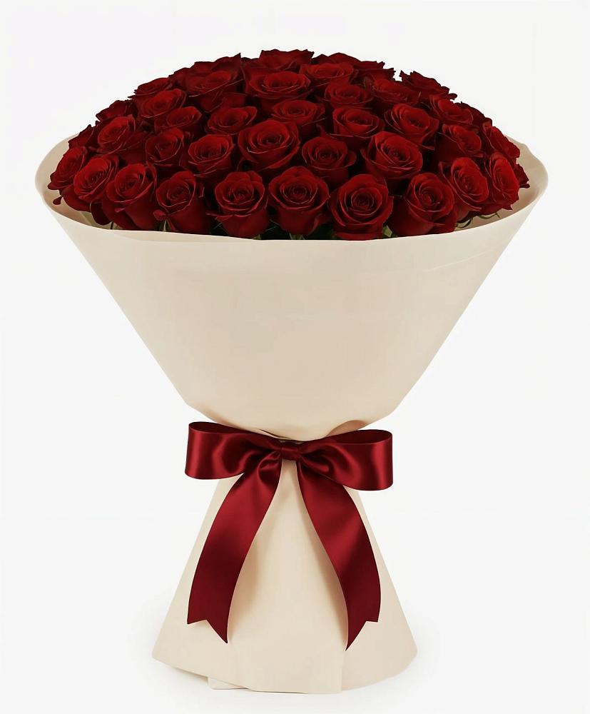 Букет 101 Бордовая роза Блэк Бакарра в Васютино